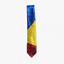 Neck Tie - Red Yellow Blue Lions