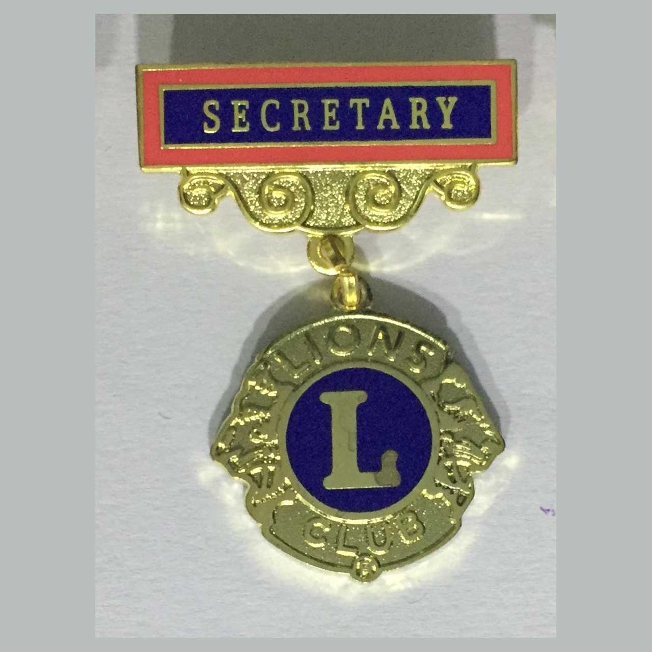 lions-clubs-secretary-metal-lapel-pin